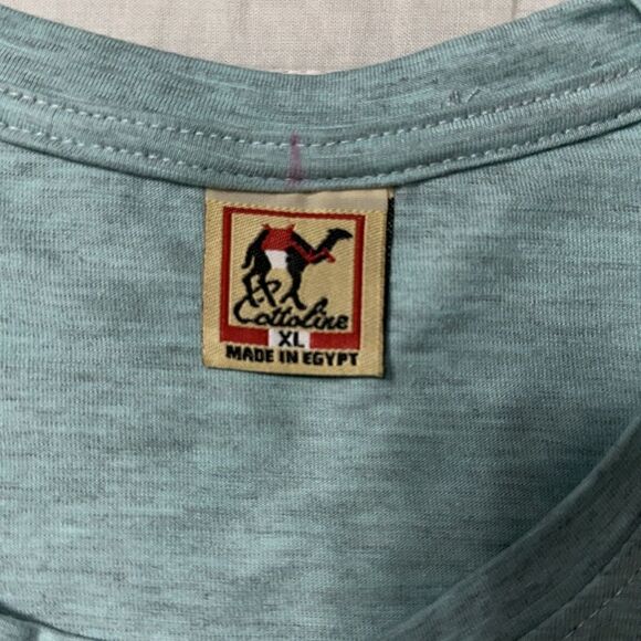 Cottoline XL Teal Cotton Short Sleeve Crew Tee - Picture 10 of 11